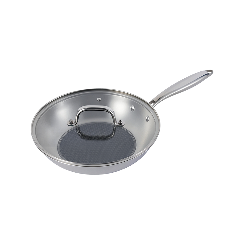 Tri-Ply Stainless Steel Hybrid Nonstick Skillet