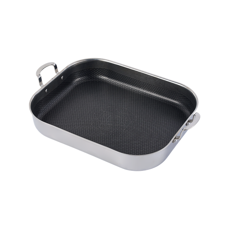 Tri-Ply Stainless Steel Hybrid Nonstick Roasting Pan Tri-Ply Stainless Steel Hybrid Nonstick Roasting Pan