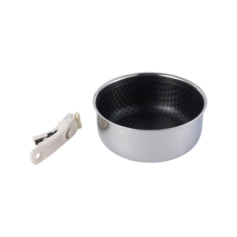 Tri-Ply Stainless Steel Hybrid Nonstick Cookware with Detachable Handle Tri-Ply Stainless Steel Hybrid Nonstick Cookware with Detachable Handle