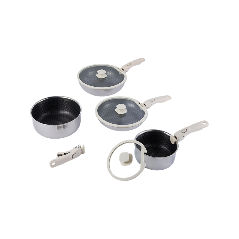 Tri-Ply Stainless Steel Hybrid Nonstick Cookware with Detachable Handle Tri-Ply Stainless Steel Hybrid Nonstick Cookware with Detachable Handle