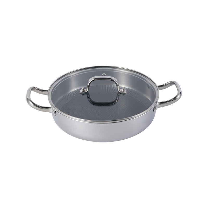 Tri-Ply Stainless Steel Hybrid Nonstick Straight-Wall Dutch Oven