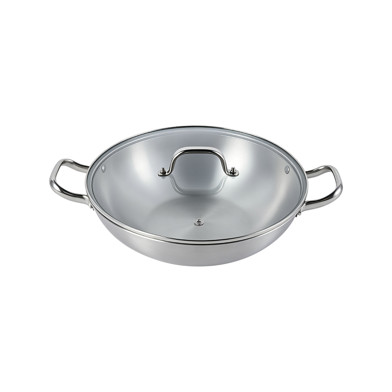 Tri-Ply Stainless Steel Pure Dutch Oven Wok Tri-Ply Stainless Steel Pure Dutch Oven Wok