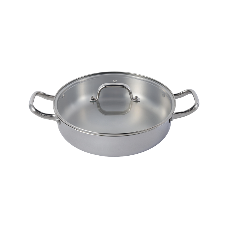 Tri-Ply Stainless Steel Pure Straight-Wall Deep Fry Pan