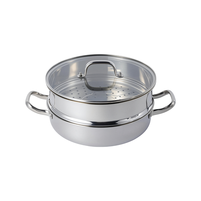 Tri-Ply Stainless Steel Pure Stock Pot with Steamer Basket Set